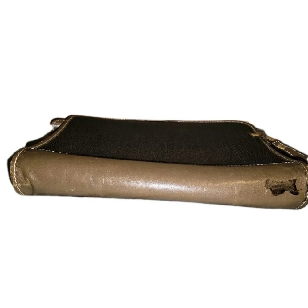 Men's Dunhill Black and Brown Leather Travel Bag